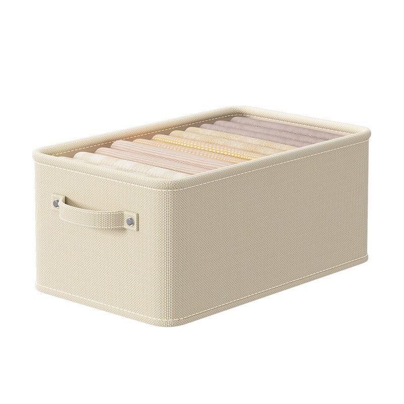 Fabric Clothing Storage Box Organizer Closet Wardrobe Folding Pants Blanket Dustproof Bin Modern Minimalist Home Use