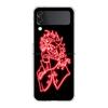 Чехол для телефона Asta Black Clover Neon Clear для Samsung Galaxy Z Flip 4, тонкий, прочный, из поликарбоната, для Galaxy Z Flip 3 5G