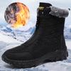39-47 Мужские плюшевые высокие уличные ботинки большого размера Кроссовки для походов Плюшевые теплые русские зимние ботинки Зимние ботинки для мужчин