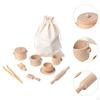 Сенсорная корзина Инструменты Игрушки Монтессори Трансфер Работа Развитие Обучающая Игрушка с Мешком Деревянные Ложки