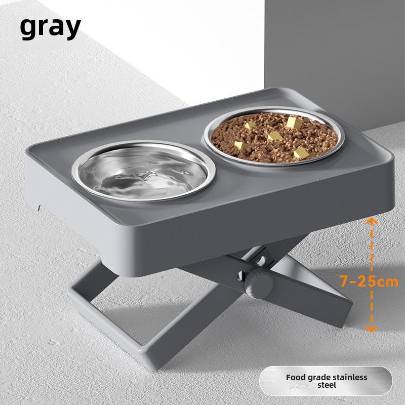 Большая двойная миска для собак: Противоударный, приподнятый дизайн для продуктов питания и воды