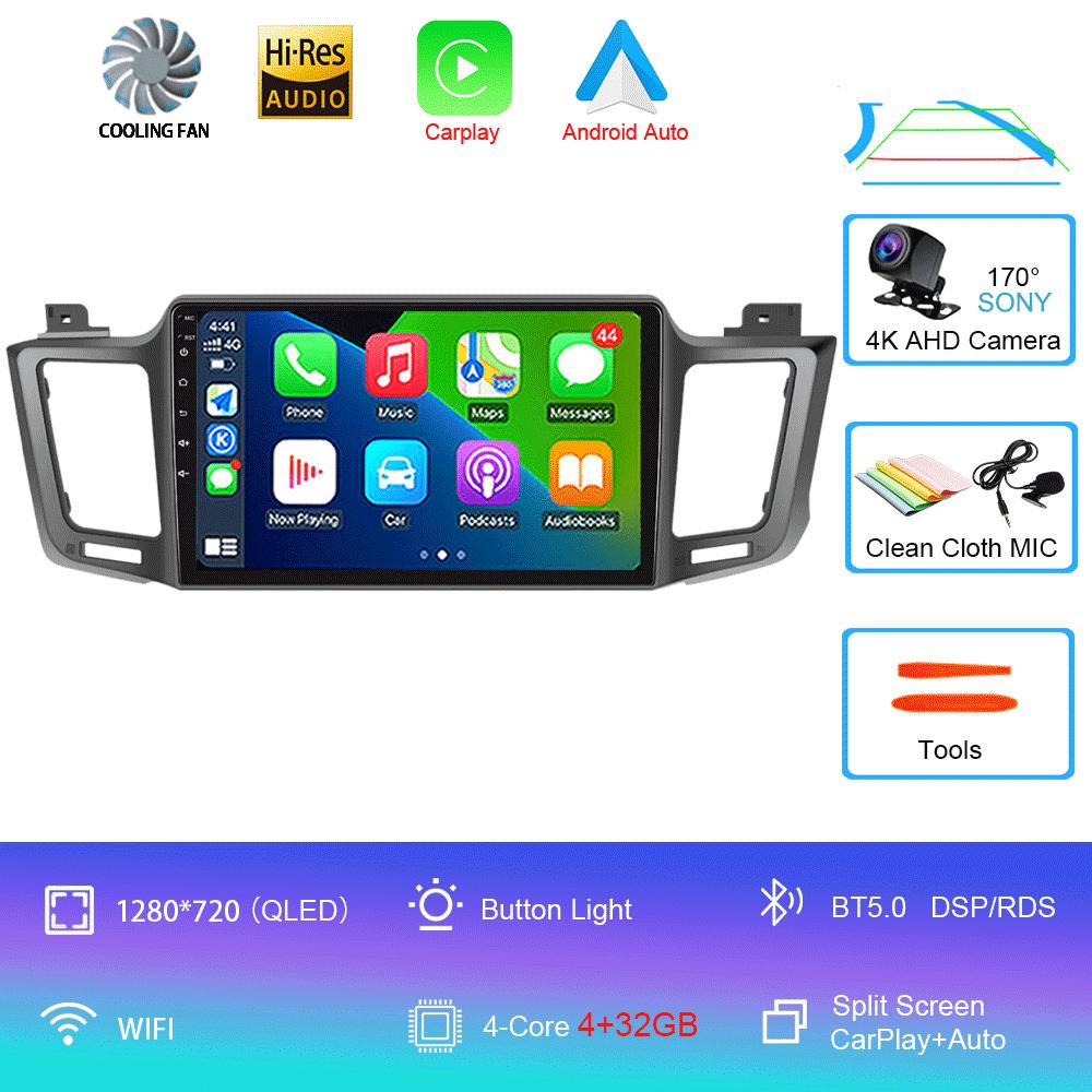 Android 14 Автомобильное радио для Toyota RAV4 RAV 4 2013 - 2017 Мультимедийный видеоплеер 4G Carplay GPS Стерео Головное устройство Авто