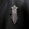 Luxury Pentagram Fringed Brooch Female Personality Suit Corsage Niche Design Pin With Jewelry