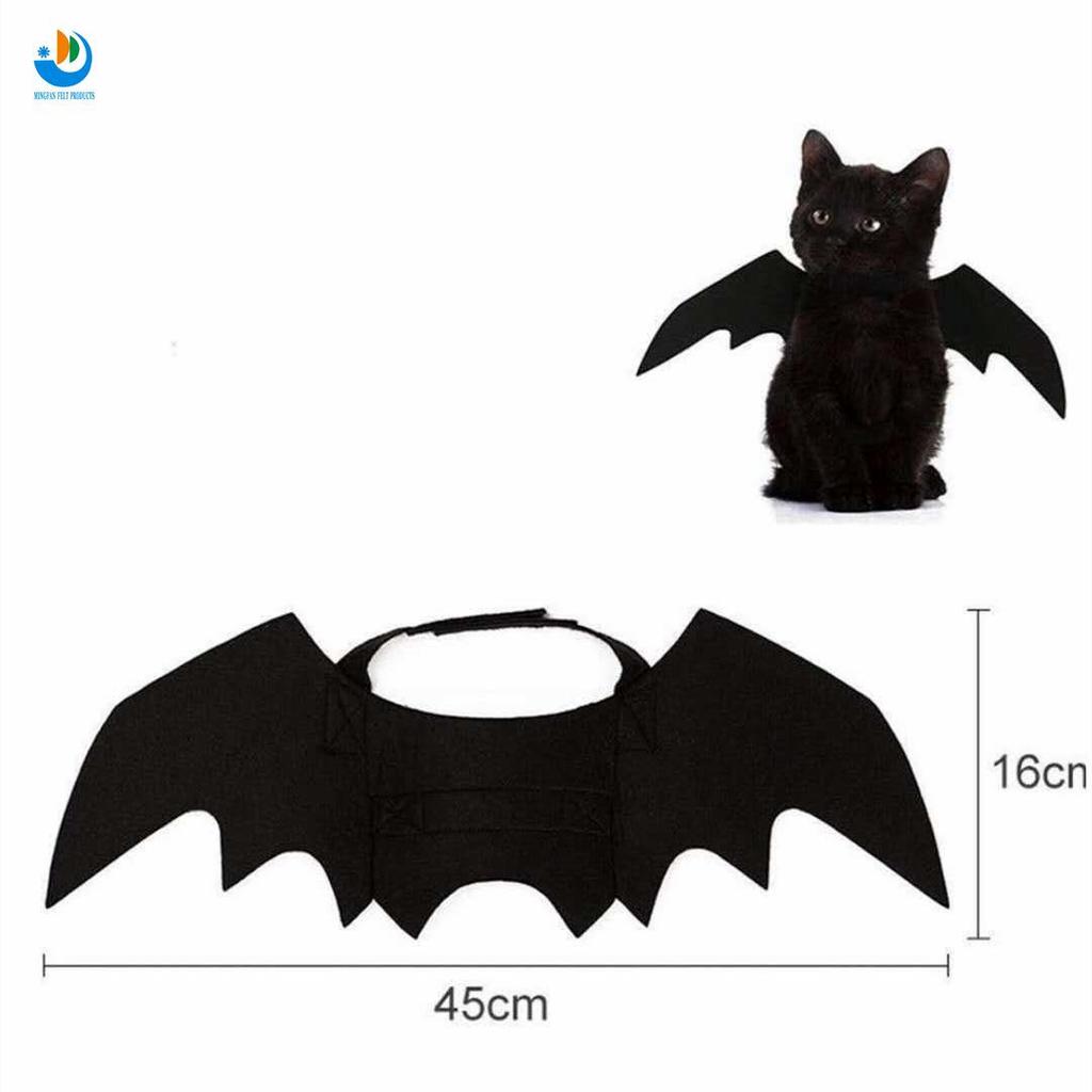 Nordic-Style Felt Bat Wings Pet Costume - Halloween Toy with Double Wings