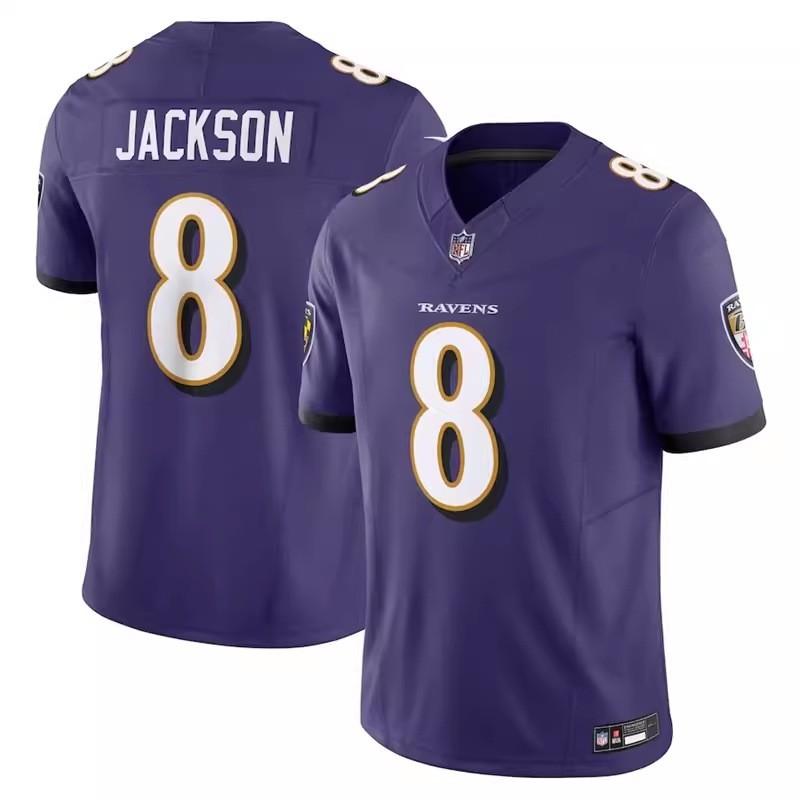 Baltimore Ravens 8 Jackson Football Jersey Mens Sports Shirt
