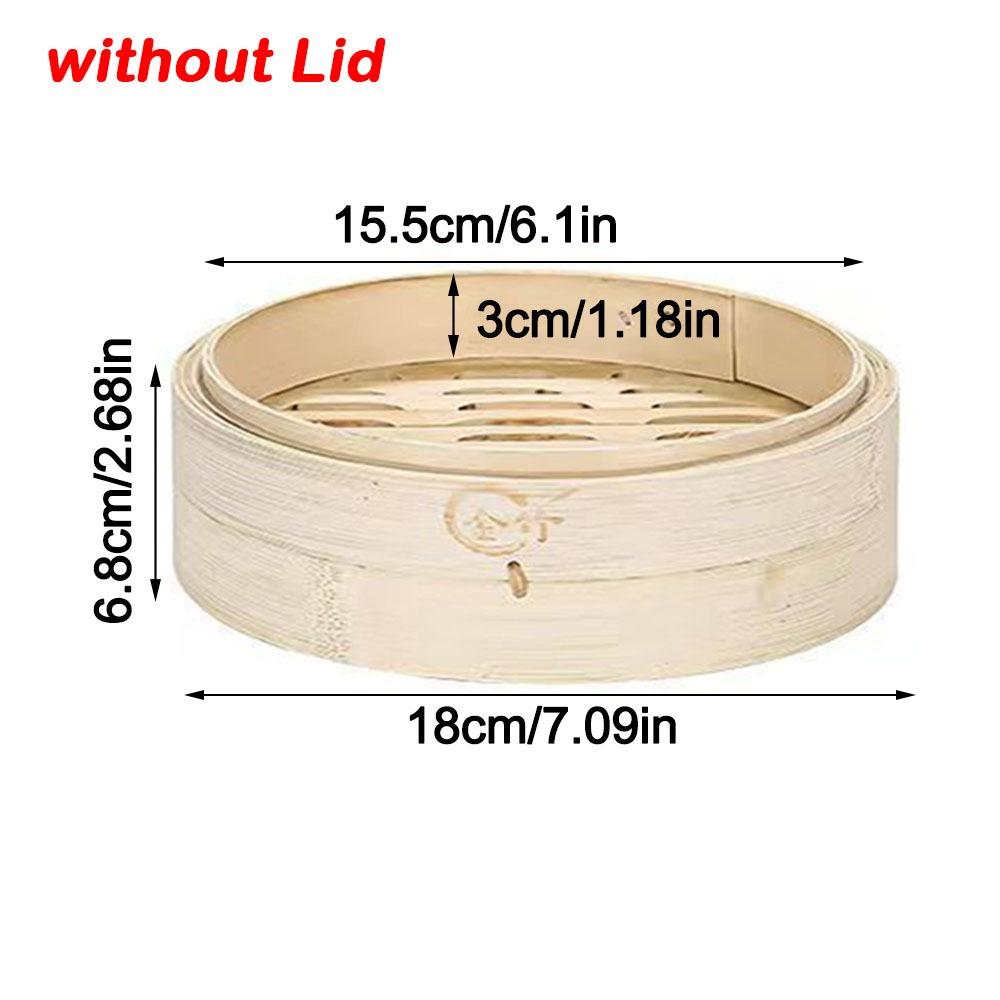 Новая ручная бамбуковая пароварка, штабелируемая, с крышкой, корзина-пароварка, большая вместимость, кухонная посуда, для приготовления клейкого риса