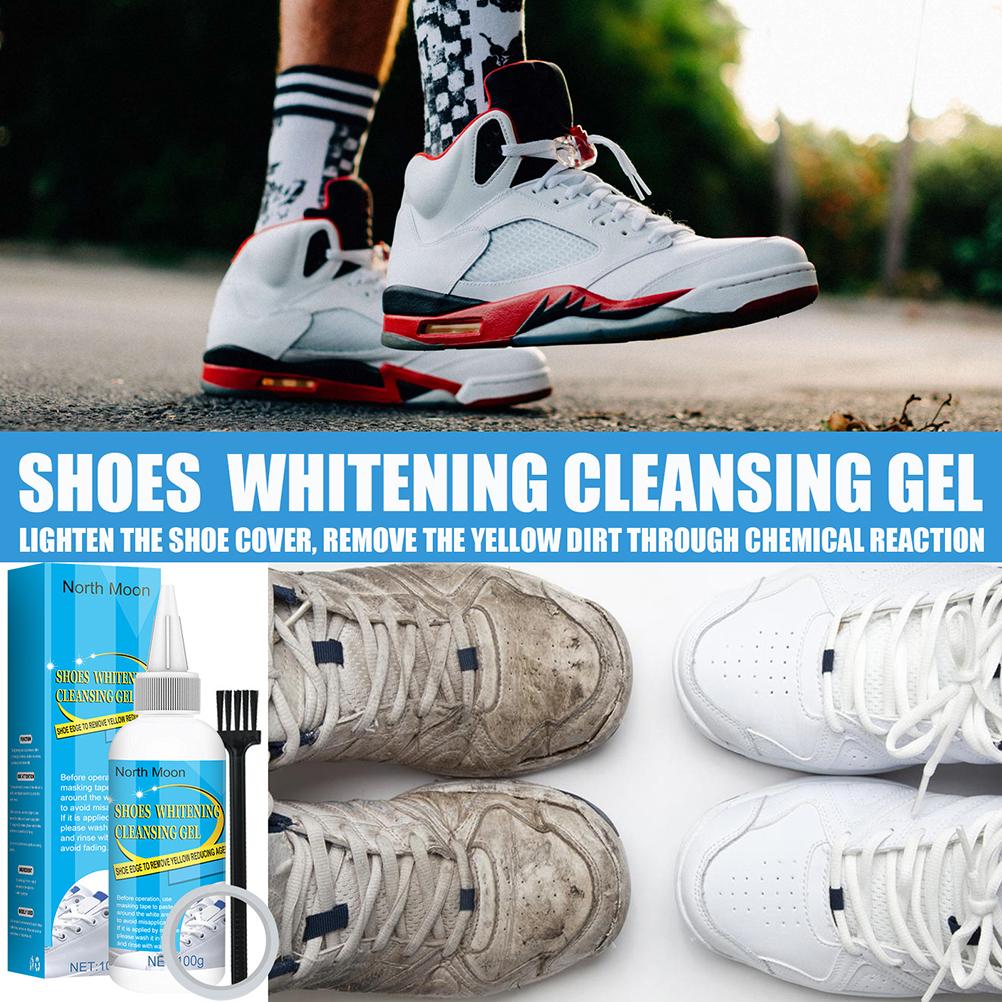 White Shoe Cleaner No Washing White Sneaker Cleaner Whitener Stain Remover Removes Dirt Yellow Edge for Canvas Shoes