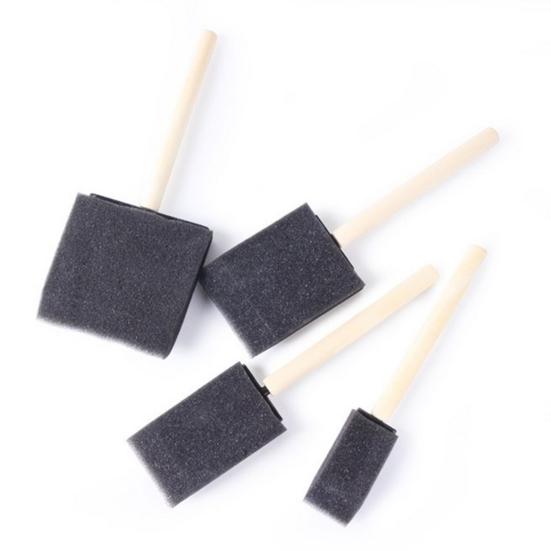 40 шт., губка, кисть, деревянная ручка, поделки своими руками, детские граффити, окрашивание, детализация, кисть для рисования, инструменты для рисования, принадлежности