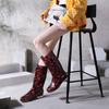 Leosoxs Rainboots Женские высокие сапоги Нескользящая водонепроницаемая обувь для дождя Новые высокие непромокаемые сапоги Модные женские сапоги из ПВХ с принтом