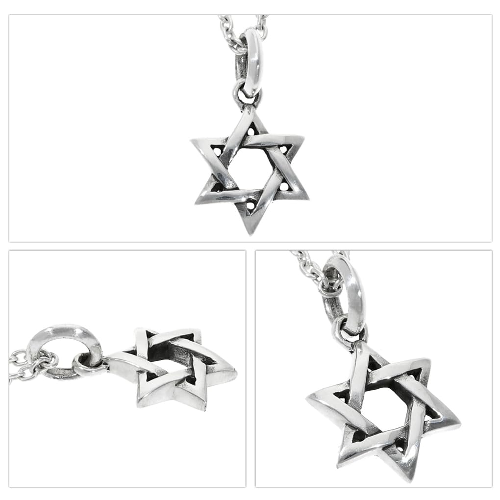 [Синдзюку Гин но Кура] Гексаграмма Гексаграмма Звезда Стерлинговое серебро 925 Подвеска Топ, Звезда Давида, Еврейский стиль, Простой