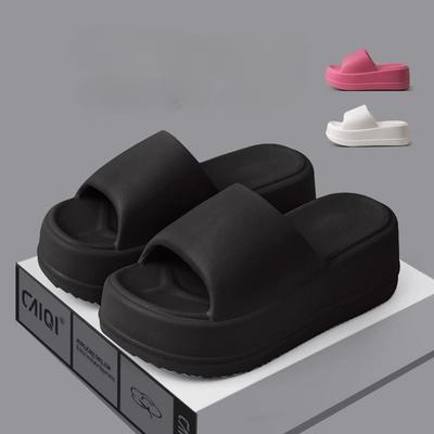 Летние новые модные женские тапочки на толстой подошве на платформе