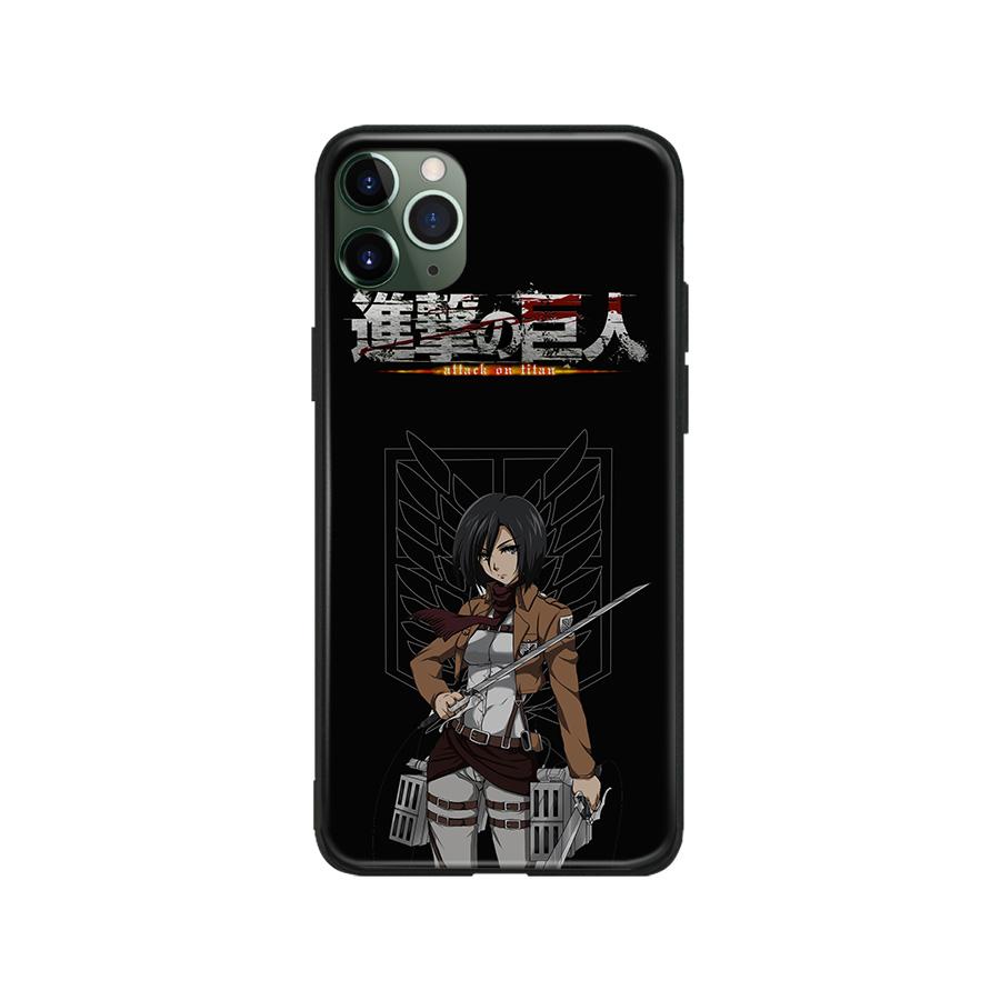 Атака Титанов Эрен Микаса Леви аниме для iPhone 6s 7 8 Plus X XR XS 11 12 13 Mini Pro Max Мягкий силиконовый чехол для телефона