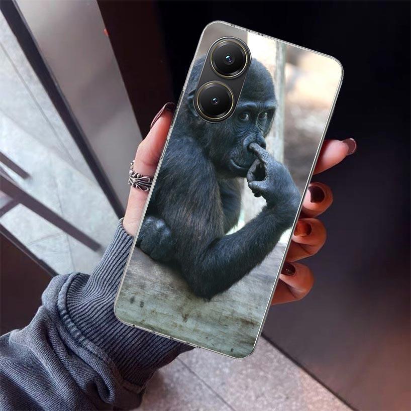 Monkey Memes Phone Case For Xiaomi Poco X5 X6 X7 Pro F7 Ultra M7 Redmi 15C 15 13C 13 12C 12 10 10C 10A 9 9C 9T 9A Cover Poco X3