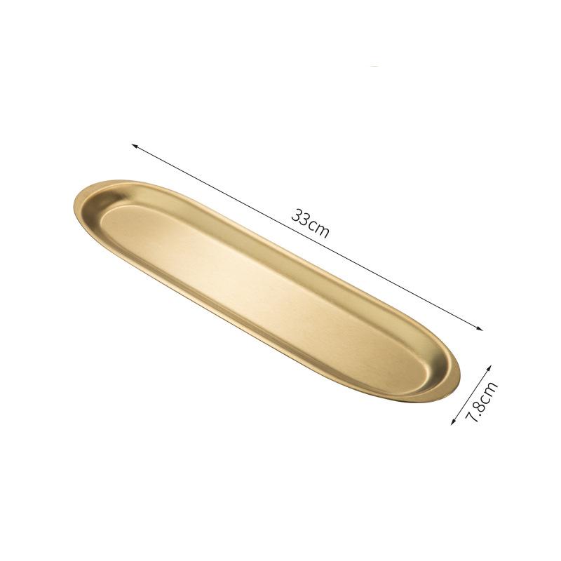 Утолщенный поднос для хранения продуктов из нержавеющей стали, овальные сервировочные тарелки, длинные говяжьи шарики, презентационные блюда для барбекю, кухонные принадлежности