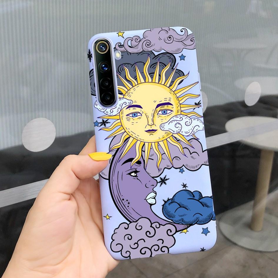 Для Realme 6 6 Pro Чехол Милые Узоры Молочной Коровы и Цветов Мягкая Задняя Крышка Для OPPO Realme 6 6S 6Pro RMX2061 Coque Funda Realme6 Capa