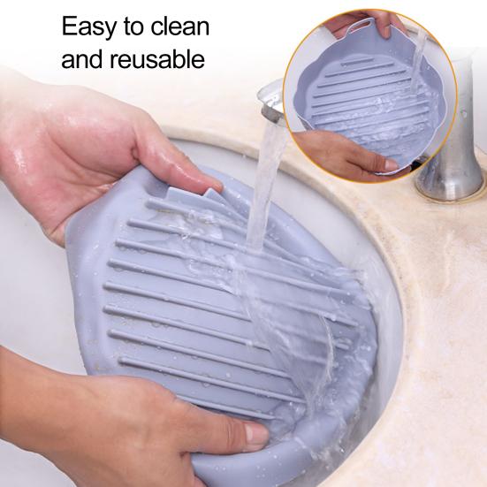 6,5/7,5-дюймовый круглый силиконовый вкладыш для аэрофритюрниц с антипригарным покрытием Формы для выпечки в микроволновой печи Безопасный бинауральный дизайн для выпечки