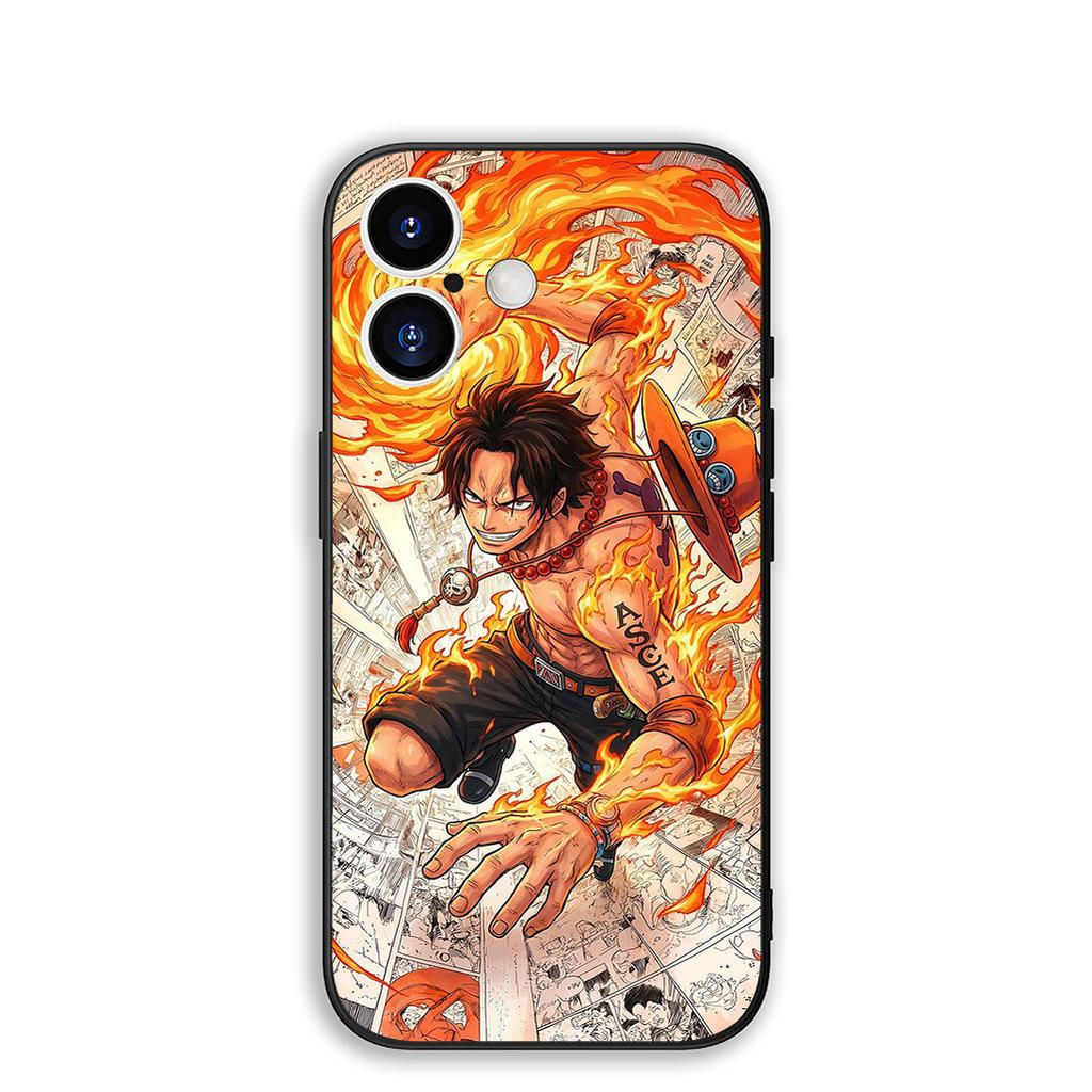 Cover for Samsung Galaxy S25 S24 S23 Fe Ultra Plus S7 Edge A05 A06 A16 A15 A35 Phone Case Portgas D Ace One Pieces Luffy