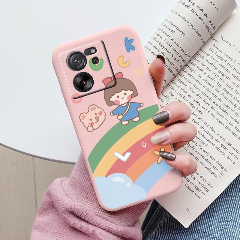 Милый Чехол-Кошка Для Xiaomi 13T Pro Силиконовый Мягкий Задний Чехол Прекрасная Мультяшная Расписная Крышка Оболочка Для Xiaomi 13T Fundas 13tpro Coque