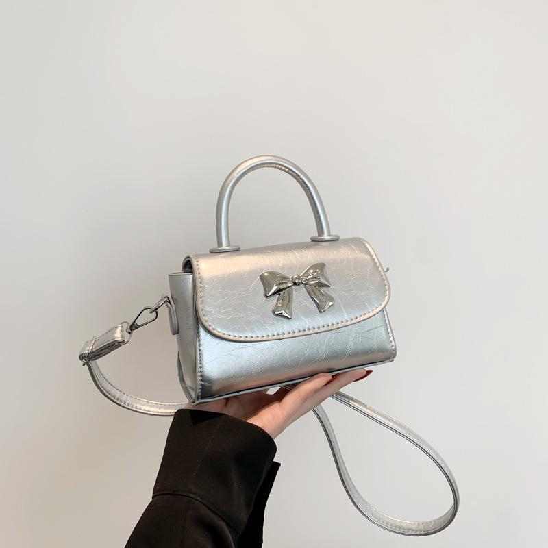 Модная сумка-мешок Bow, весенняя универсальная сумка-мессенджер в иностранном стиле, маленькая квадратная сумка