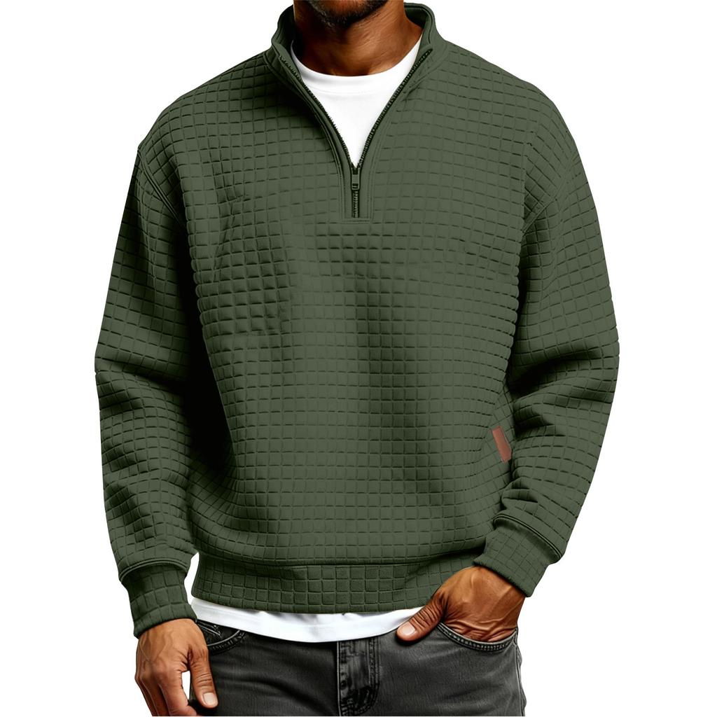 Мужская однотонная толстовка-худи на молнии со стойкой воротником, мужская спортивная толстовка большого размера в стиле кэжуал