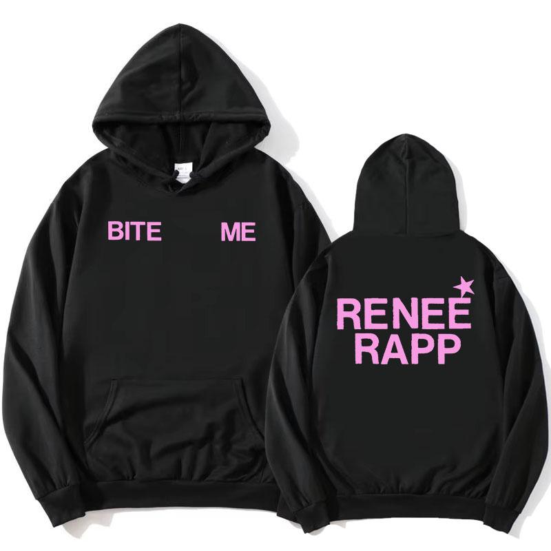 Reneé Rapp Bite Me Hoodies 2025 Album Graphic Printing Sweatshirts Hooded Long Sleeve Fashion Pullovers Fleece Women Hoodie Girl
