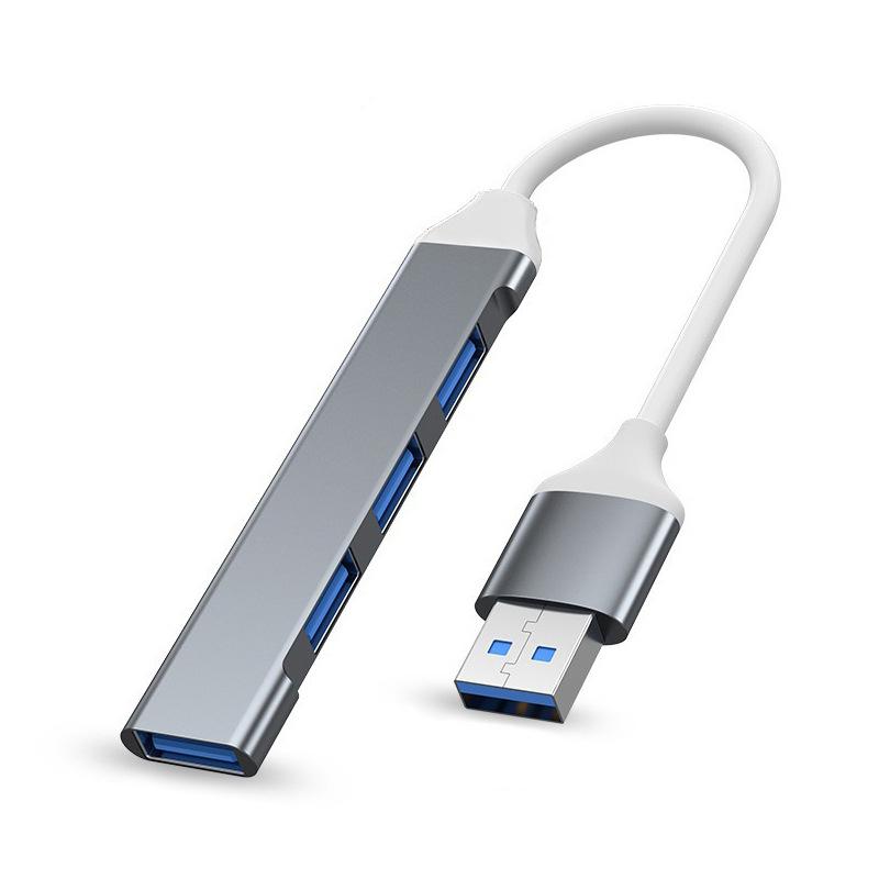 Мини-хаб USB Type-C, 4-портовый адаптер, USB 3.1, мульти-разветвитель 4-в-1, док-станция, ультратонкий, сверхскоростной, алюминиевый, для компьютера, ноутбука, ПК