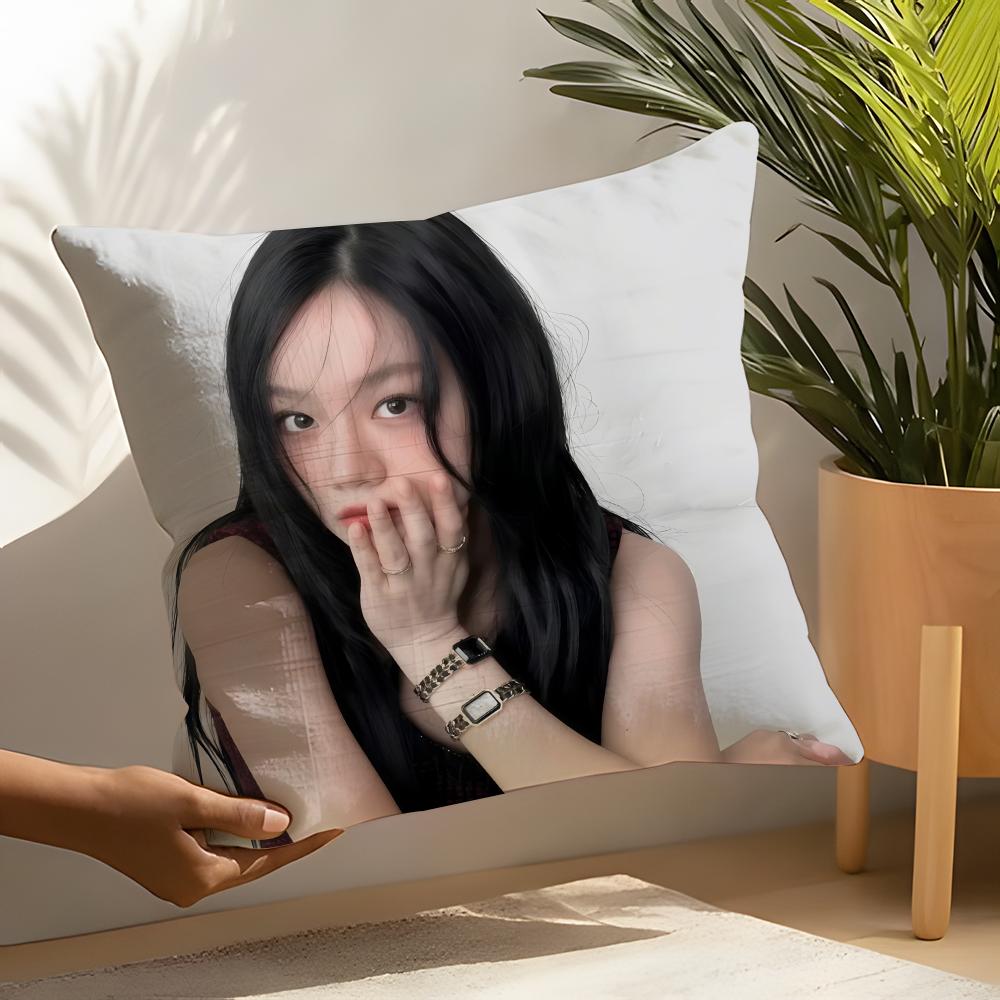 Beautiful Singer LLee Hyeri Pillow Case Linen Cushion Covers For Decorative Sofa Home Pillows Case Car Chair Pillows Cases