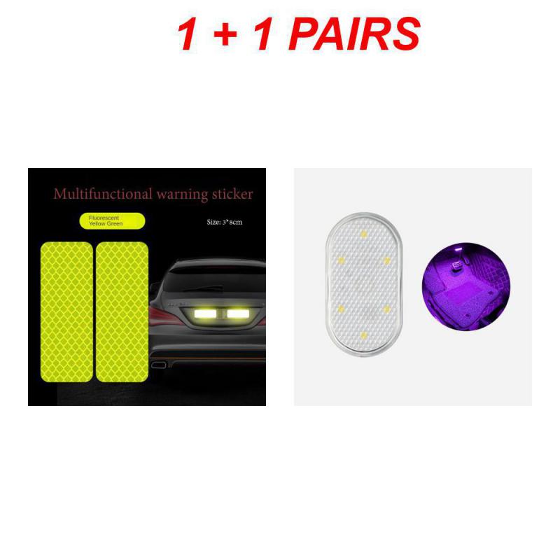 Mini Car Touch Light For Floor Trunk Hood Ceiling USB Rechargeable Magnetic Ambient Lamp Auto Interior Reading Light