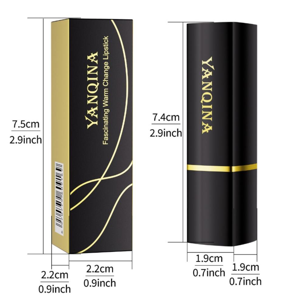 YANQINA Температура, Каротиновая помада для обесцвечивания губной помады Красная женская увлажняющая, увлажняющая и увлажняющая