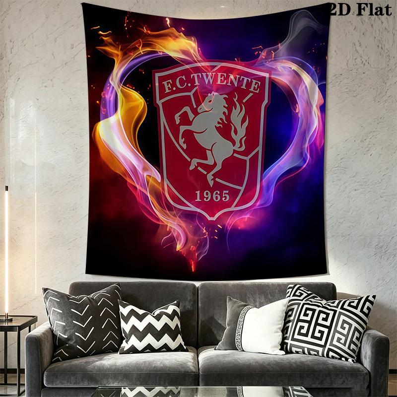 F.C. Twente Wall Hanging Printed Fabric Blanket Decorative Tapestries for Bedroom Living Room Home Decor