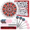 CyeeLife Soft Tip Dartboard Professional Dart Board with 6 Dart 6 Dart 30 Dart 1 Dart Throw 2 Dart Board Stands Set, Arrows, Flights, Tips, Line,