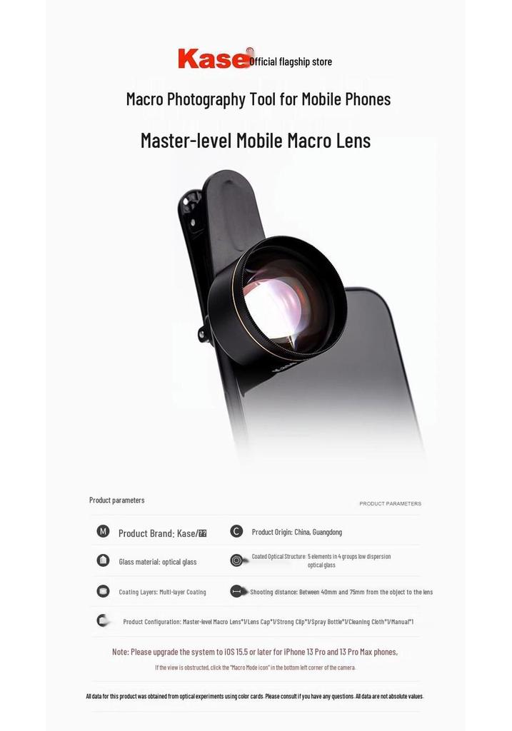 Kase Mobile Macro Lens: High-Definition External Lens for Apple and Huawei