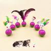 Cat-sized Untoppleable Mouse, Colorful Chicken Feather Flocked Mouse Style Untoppleable Mouse Ball