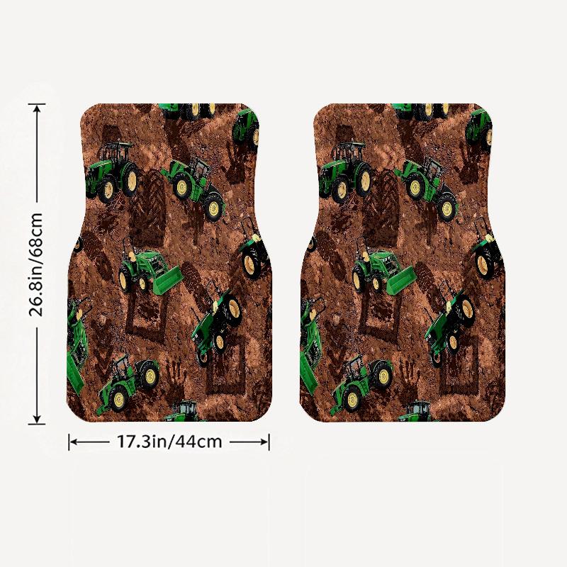 John Green Tractor Black Car Floor Mats Full Coverage All-Season Car Mats, XPE Non-Slip And Wear-Resistant Mats Suitable for SUV Interiors, Textured C
