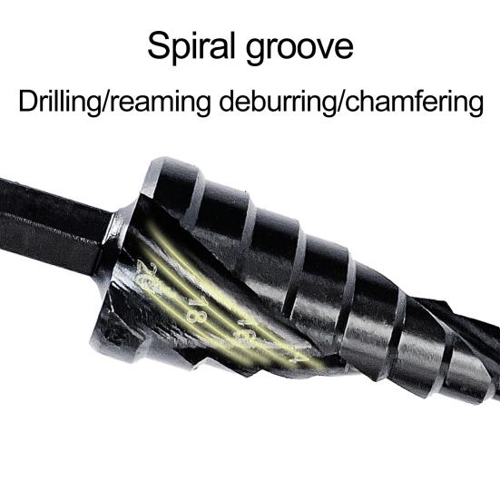 Спиральные сверла высокой твердости, 3 шт., острые спиральные шестиугольные сверла с шестигранной ручкой, сверло «Пагода», комбинированный набор для мастерской