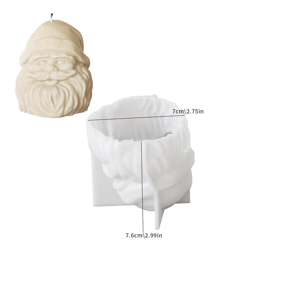 Формы для свечей на рождественскую елку, силиконовая форма Санта-Клауса для литья из эпоксидной смолы, свечи для ароматерапии 2025, рождественское украшение для дома