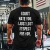 Back Letter Printed Loose Breathable Daily Casual Clothing High Street Short Sleeve T Shirt Camiseta harajuku Funny T-Shirt