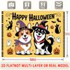 Party Backdrop Halloween Flat Cute Dogs Pumpkin Multi Layered Celebrations Event Photo Background Front Door Decor