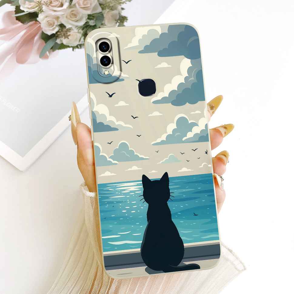 6,3" Чехол для Vivo V11i Милый Кот Кролик Защитный Ударопрочный Чехол Vivo V11i V 11i 1806 VivoV11i Мягкий Силиконовый Чехол для Телефона
