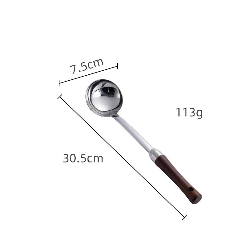 HANYANG посуда из нержавеющей стали с деревянной ручкой, лопатка из нержавеющей стали 304, горшок для фондю, большая воронка, кухонная утварь