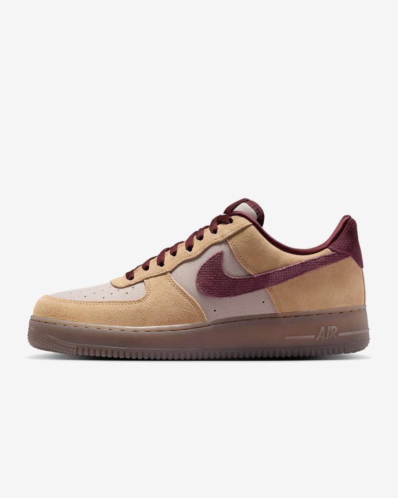 IQ3408-286 Nike Air Force 1 Low Льняный Лунный Частица Бордовый Разгром (Мужской)