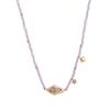 Zircon Necklace Baroque Purple Neck Chain Fashion Beaded Choker  for Women