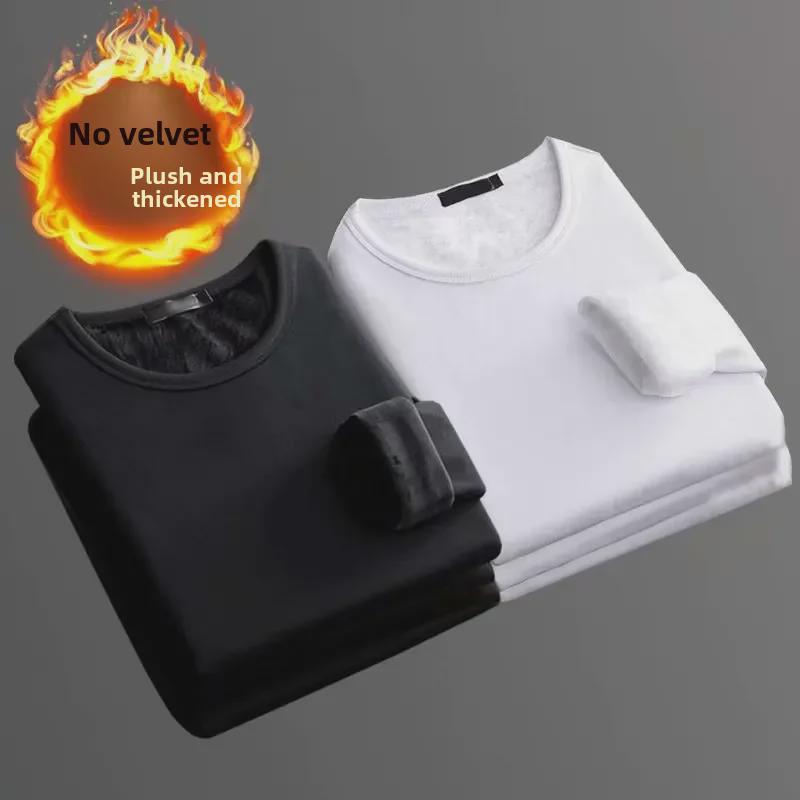 Мужской зимний бархатный термотоп Plus: Плотный, стильный и теплый базовый слой или верхняя одежда для создания молодого образа
