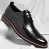 Fashionable Men Lace Up Breathable and Non Slip Oxford Shoes High-quality Men Comfortable Pointed Casual Business Leather Shoes