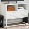 VidaXL TV Stand White 68x39x60.5 Cm Steel, TV Stand, TV Sideboard, Hifi Cabinet, TV Bench, Metal Cabinet, Furniture 846553