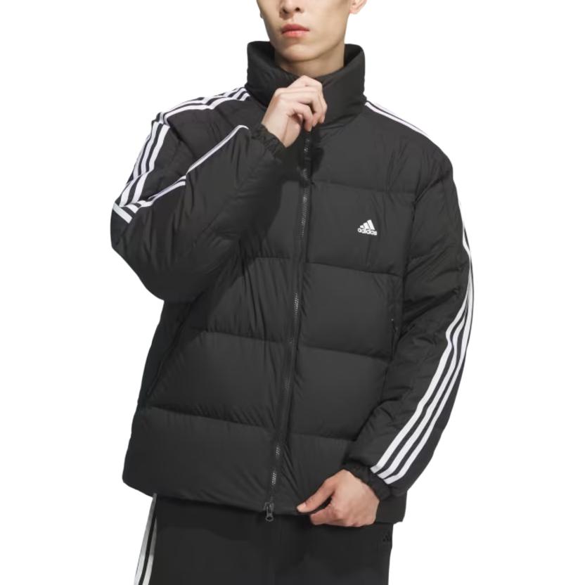 adidas Мужская пуховая куртка 3 полоски Черный JG8502