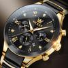 OLEVS Мужские часы бизнес многофункциональный хронограф кварцевые наручные часы для мужчин дата луна водонепроницаемые керамические часы