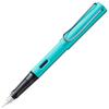Lamy Tourmaline Fountain Pen Ergonomic Grip and Black Steel Nib Size EF Lightweight Aluminum Body LAMY T 10 Blue Cartridge Included AL-star - - - -
