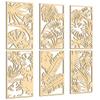 1PC Tropical Wall Decor Home Bathroom Office Tropical Plant Plaque Vintage Palm Leaf Hanging Wall Art