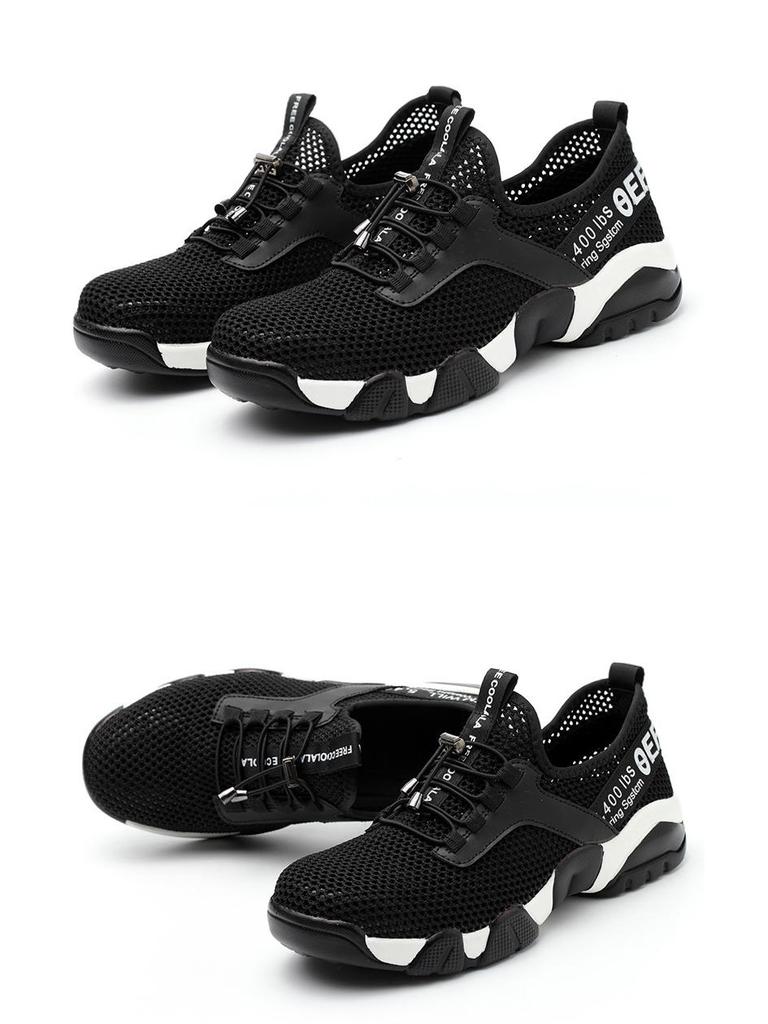 Дышащие летние рабочие туфли со стальным носком — защита от ударов, проколов, нескользящая подошва из кевлара, легкие, удобные, износостойкие.